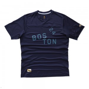 Tracksmith Boston T-Shirt Herren Navy | 269JYWOCV