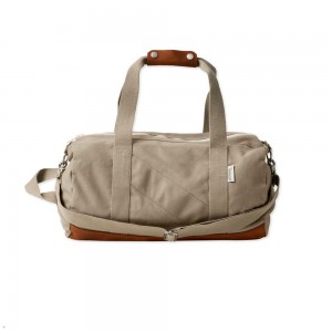 Tracksmith Club Duffel Taschen Beige | 573KGQHIU