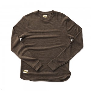 Tracksmith Downeaster Crew Sweatshirt Herren Kaffee | 785LSWVZM