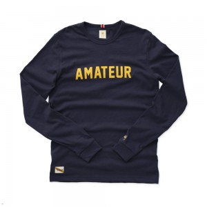 Tracksmith Grayboy Long Sleeve Amateur Hemd Damen Navy | 849DMBLGP