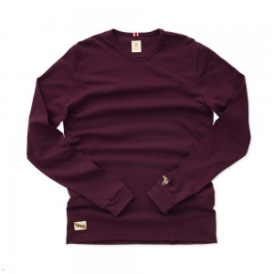 Tracksmith Grayboy Long Sleeve Hemd Damen Bordeaux | 248RLHJMO