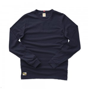 Tracksmith Grayboy Long Sleeve Hemd Damen Navy | 632MWXZAR