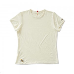 Tracksmith Harrier T-Shirt Damen Weiß | 380ODGCQU