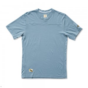 Tracksmith Harrier T-Shirt Herren Blau | 986DLFTBW