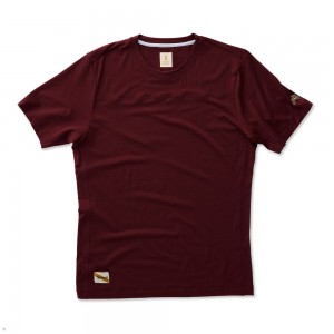 Tracksmith Harrier T-Shirt Herren Bordeaux | 842RCUVTE