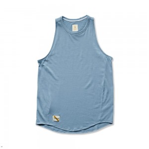 Tracksmith Harrier Tanktop Damen Blau | 683DQOXSY