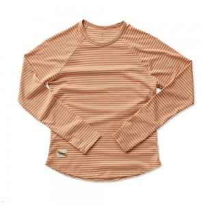 Tracksmith Horizon Long Sleeve Hemd Damen Orange | 539NCMOKL