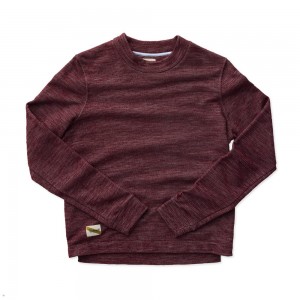 Tracksmith Rapid Transit Crew Sweatshirt Damen Bordeaux | 457RWDHVP