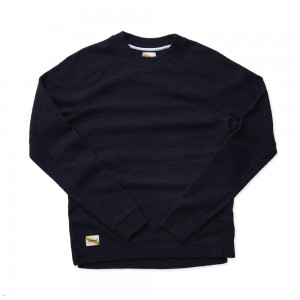 Tracksmith Rapid Transit Crew Sweatshirt Herren Navy | 943LFHWQP