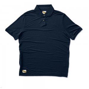 Tracksmith Rapid Transit Polo Hemd Herren Navy | 861XIDCNJ