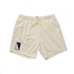 Tracksmith Run Cannonball Run Kurze Hose Herren Weiß Navy | 207DSEOHU