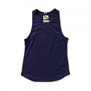 Tracksmith Run Cannonball Run Tanktop Damen Navy | 719IASNVM