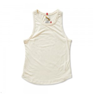 Tracksmith Run Cannonball Run Tanktop Damen Weiß | 835PCAVYQ