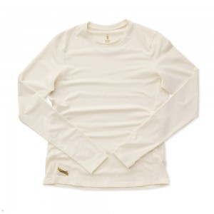 Tracksmith Session Long Sleeve Hemd Damen Weiß | 706HNXGZU