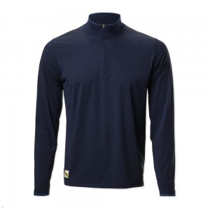 Tracksmith Session Quarter Zip Sweatshirt Herren Navy | 579WDZIAV