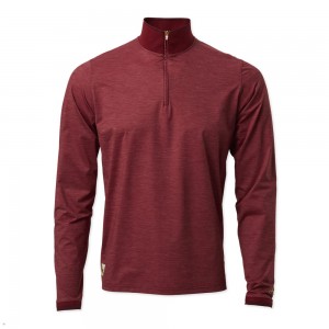 Tracksmith Session Quarter Zip Sweatshirt Herren Rot | 024WKODPF