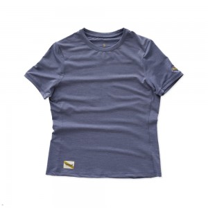 Tracksmith Session T-Shirt Damen Blau | 034EBKINX