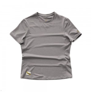 Tracksmith Session T-Shirt Damen Grau | 076SGFZDE