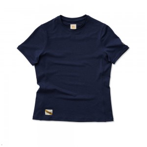 Tracksmith Session T-Shirt Damen Navy | 906OBWHXU