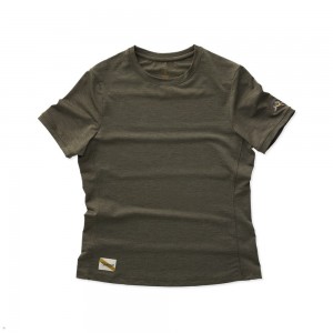 Tracksmith Session T-Shirt Damen Olivgrün | 518LUFESZ