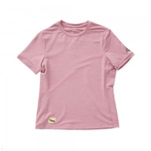 Tracksmith Session T-Shirt Damen Rosa | 367AFKGXE