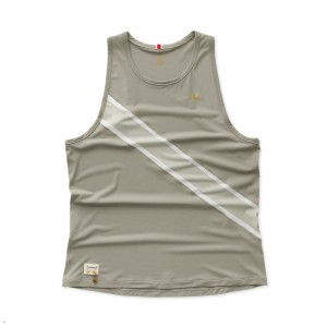 Tracksmith Strata Tanktop Herren Olivgrün | 481DLGAOR