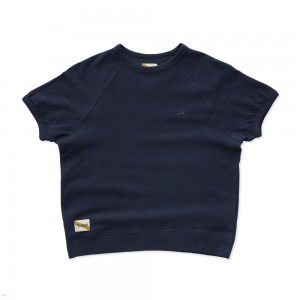 Tracksmith Terry Crew Hemd Damen Navy | 298TZQWON