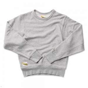 Tracksmith Trackhouse Midweight Crew Sweatshirt Damen Grau | 352FOPMNC