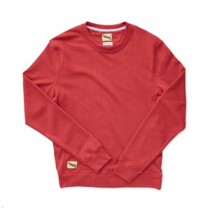 Tracksmith Trackhouse Midweight Crew Sweatshirt Herren Rot | 296FJALKD