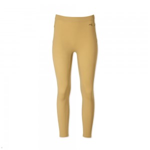 Tracksmith Turnover Crop Strumpfhose Damen Gelb | 380MGVRBQ