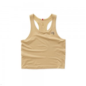 Tracksmith Twilight Crop Tanktop Damen Braun | 125AHPVND