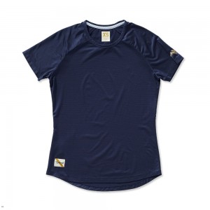 Tracksmith Twilight T-Shirt Damen Navy | 792DBGFWE