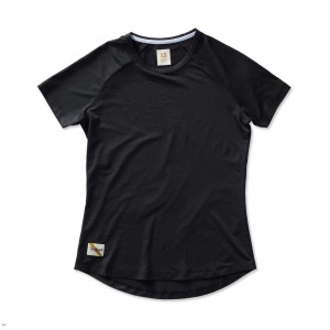 Tracksmith Twilight T-Shirt Damen Schwarz | 870LAIFHG