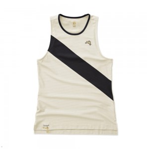 Tracksmith Van Cortlandt Tanktop Damen Weiß Schwarz | 631BSCQDE