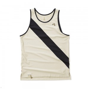 Tracksmith Van Cortlandt Tanktop Herren Weiß Schwarz | 751HVCFND