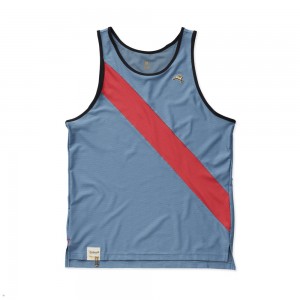 Tracksmith Van Cortlandt Tanktop Herren Blau Rot | 958QYHCGL