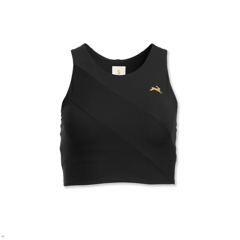 Tracksmith Bell Lap Oberteile Damen Schwarz | 906SZRNXU