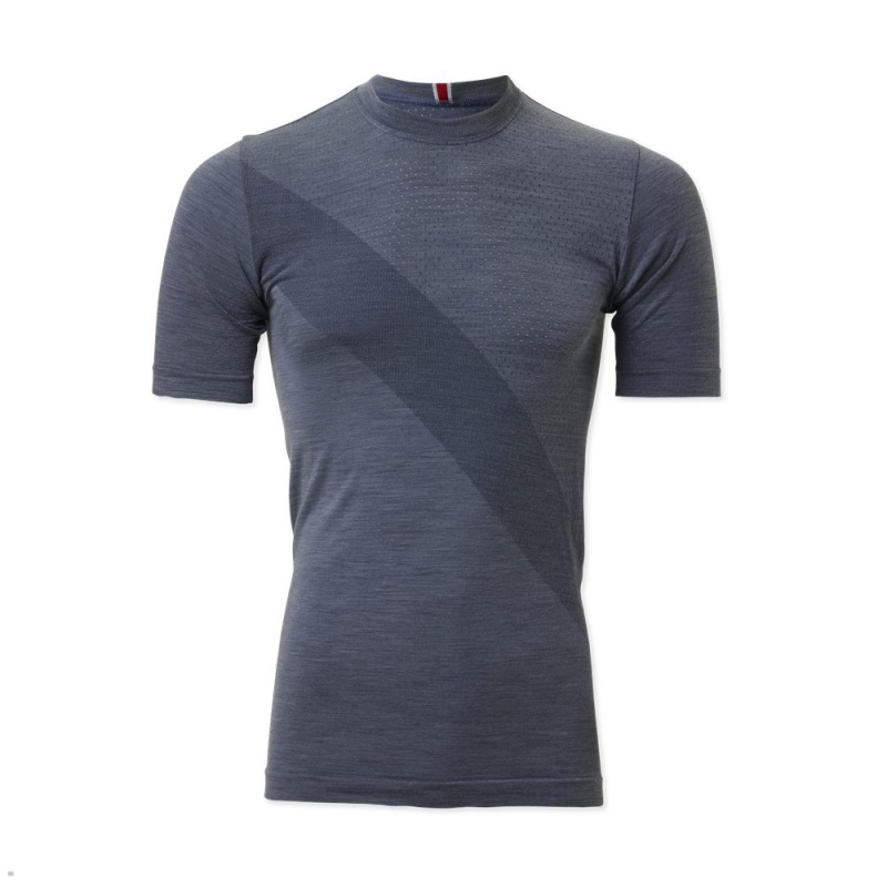 Tracksmith Brighton Base Layer T-Shirt Herren Blau | 839SVHBGW