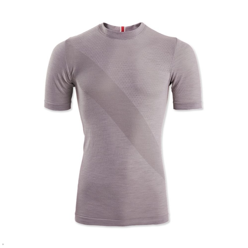 Tracksmith Brighton Base Layer T-Shirt Herren Grau | 084ASWTZR