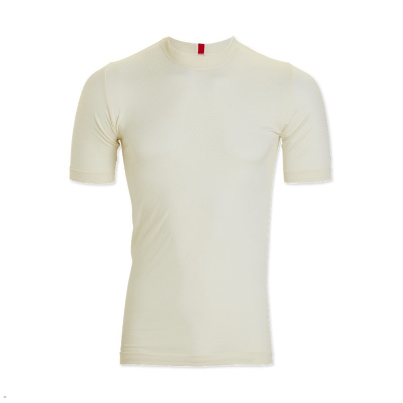 Tracksmith Brighton Base Layer T-Shirt Herren Weiß | 437ITAWBO