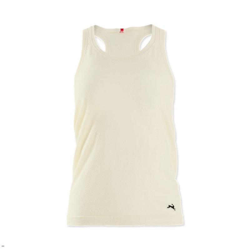 Tracksmith Brighton Base Layer Tanktop Damen Weiß | 895HVXNEC