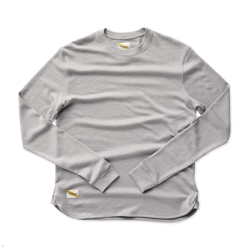 Tracksmith Downeaster Crew Sweatshirt Herren Grau | 492OLMXDC