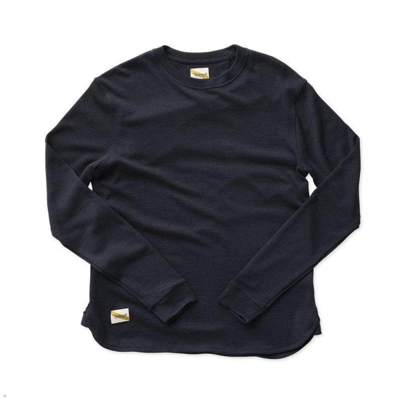 Tracksmith Downeaster Crew Sweatshirt Herren Navy | 174WERXKM