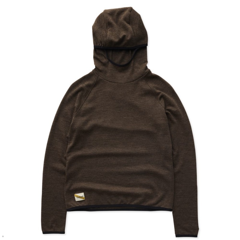 Tracksmith Downeaster Hoodie Damen Kaffee | 147CBVJMI