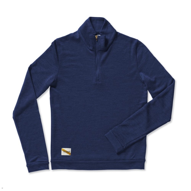 Tracksmith Downeaster Sweatshirt Damen Navy | 140XSRYCI