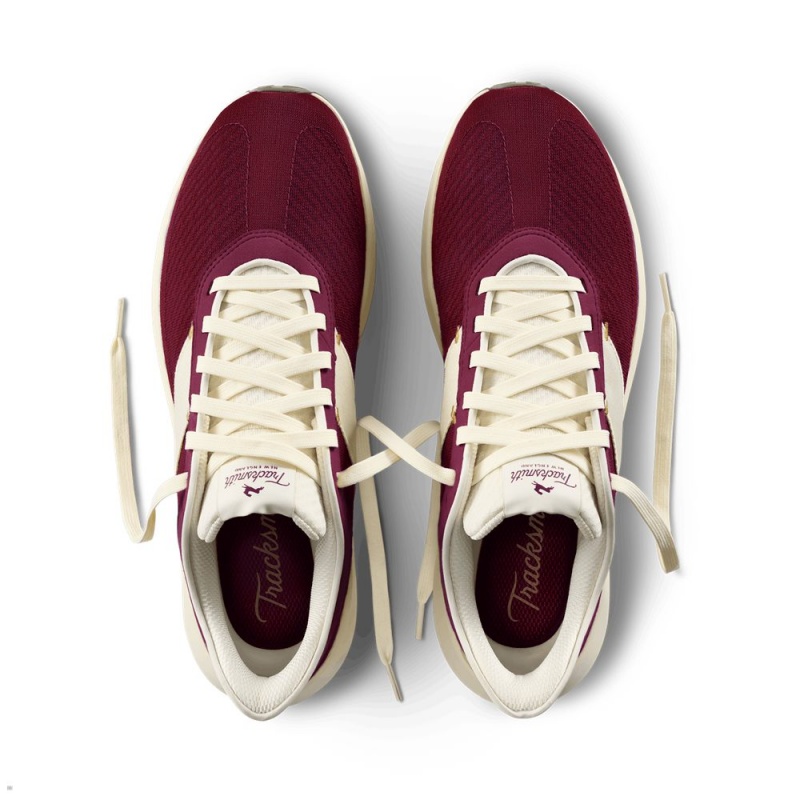 Tracksmith Eliot Runner Schuhe Damen Bordeaux Weiß | 932PTLUCV