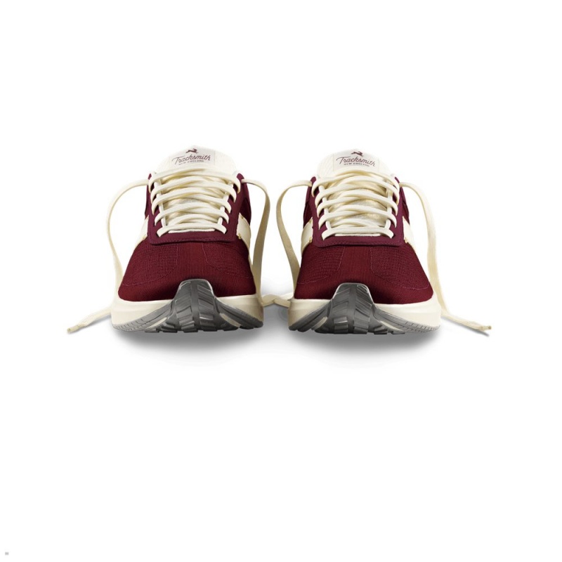 Tracksmith Eliot Runner Schuhe Damen Bordeaux Weiß | 932PTLUCV