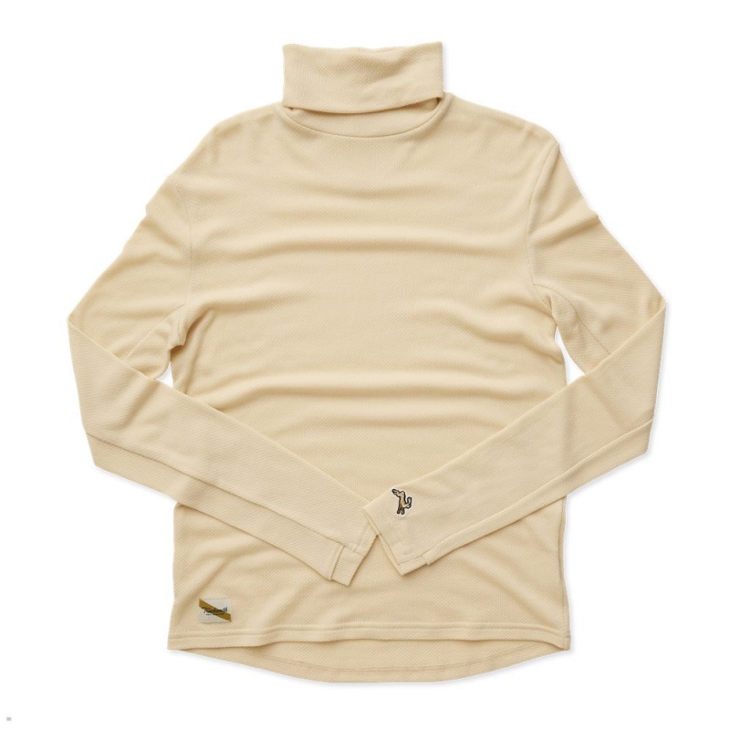 Tracksmith Fells Turtleneck Grundschicht Herren Beige | 914DMZWBI