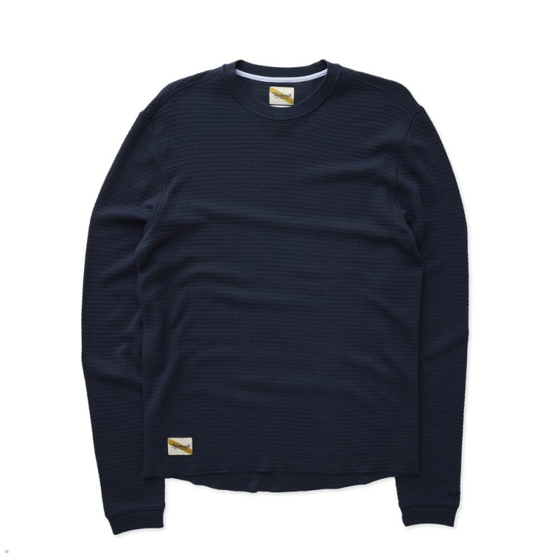 Tracksmith Fells Waffle Grundschicht Herren Navy | 149HRBXTL