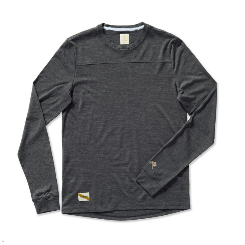 Tracksmith Harrier Long Sleeve Hemd Herren Dunkelgrau | 094HMSWQV